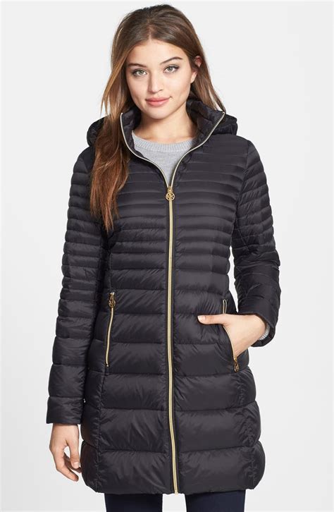 michael kors premium down blend|michael kors packable jacket.